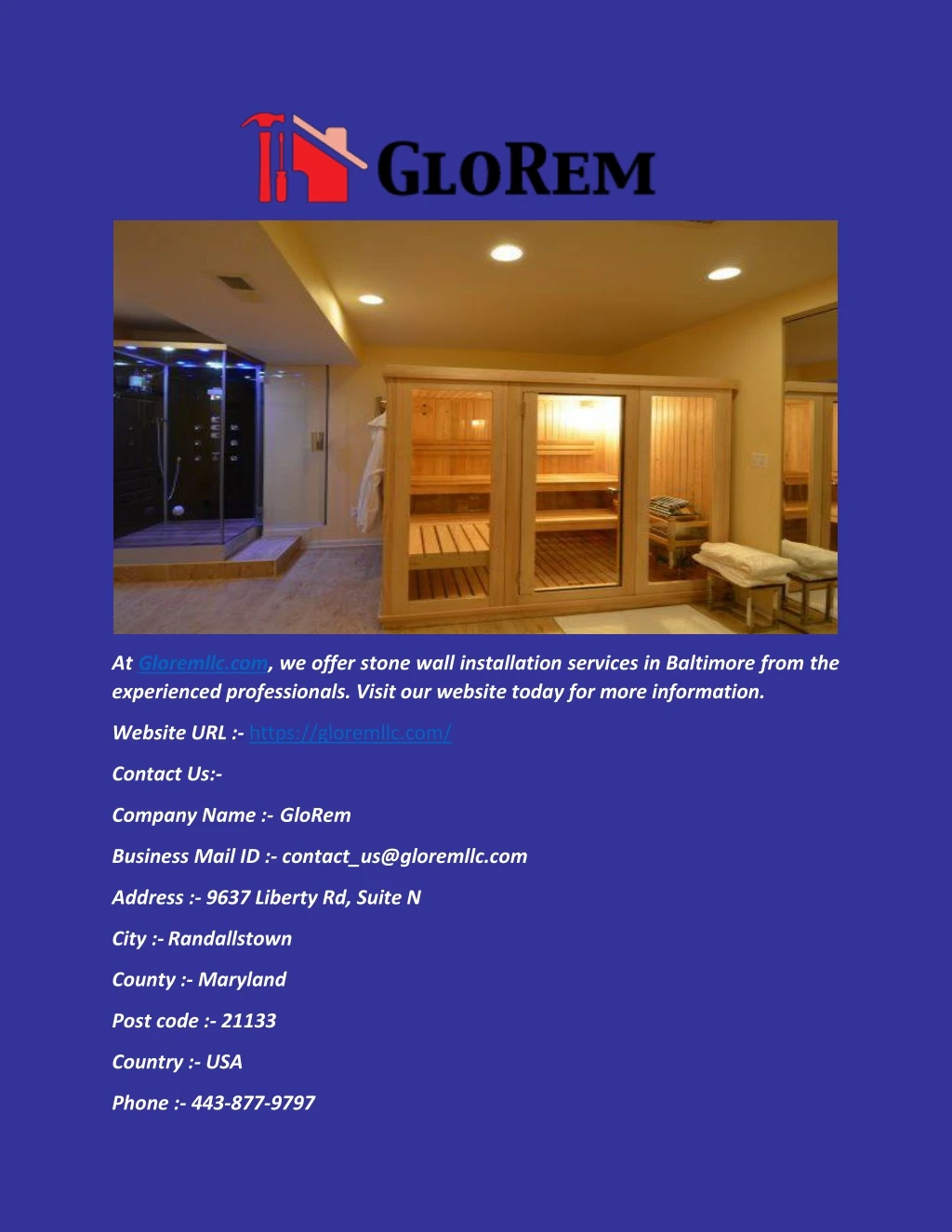 at gloremllc com we offer stone wall installation