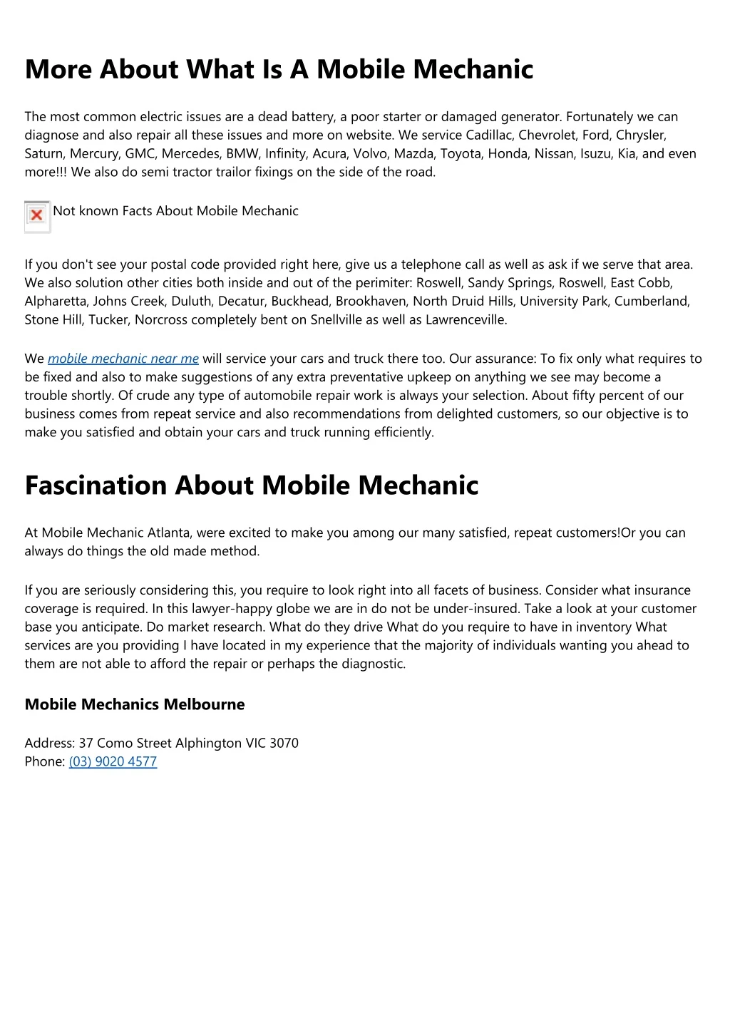 more about what is a mobile mechanic