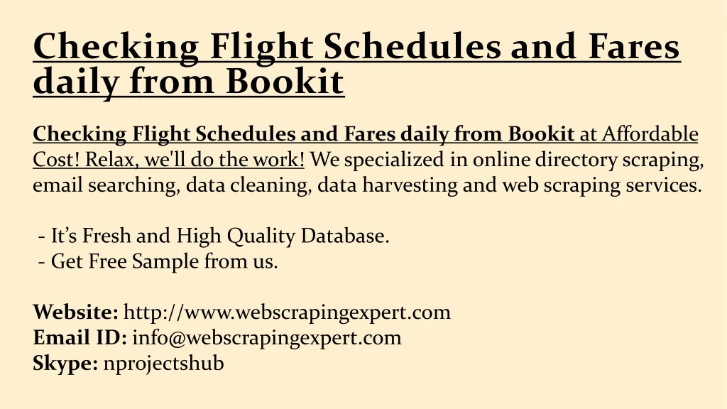 checking flight schedules and fares daily from bookit