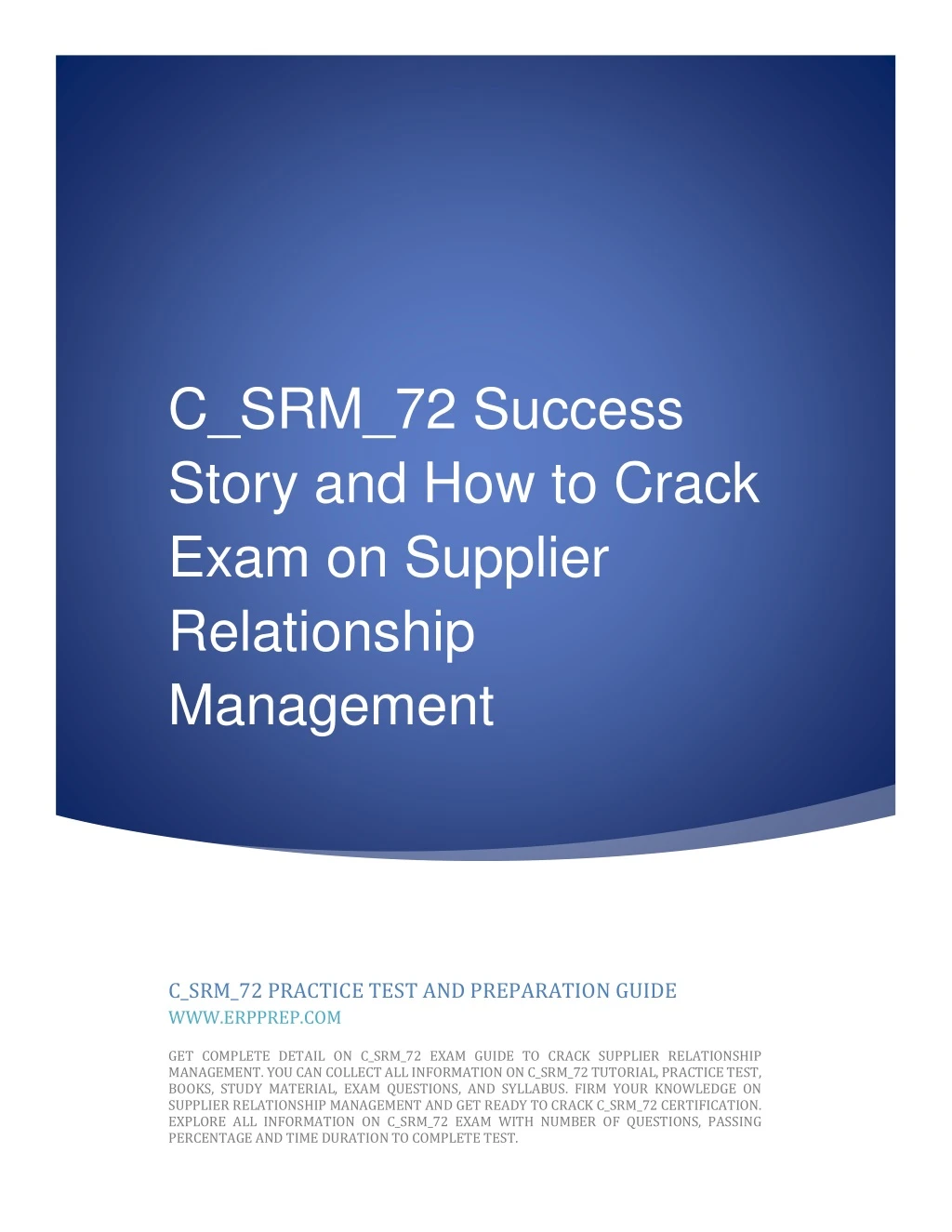 c srm 72 success story and how to crack exam