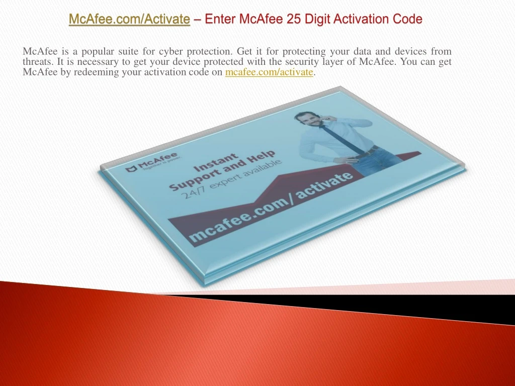 mcafee com activate enter mcafee 25 digit activation code