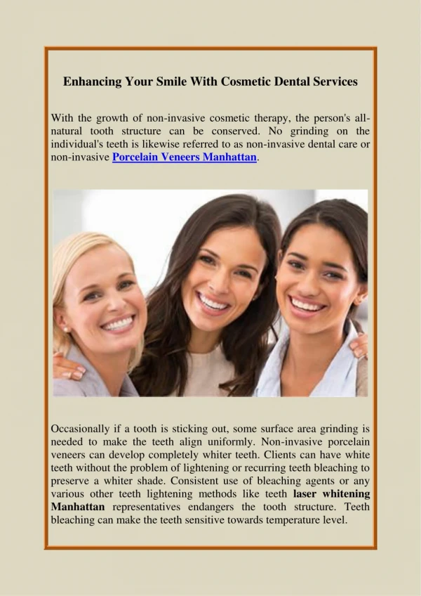 Enhancing Your Smile With Cosmetic Dental Services