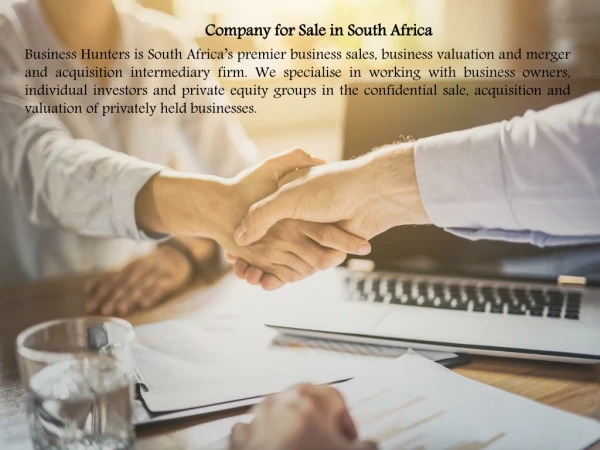 Company for Sale in South Africa