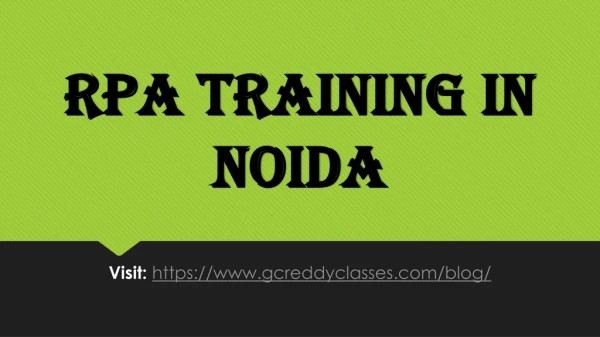 rpa training in noida