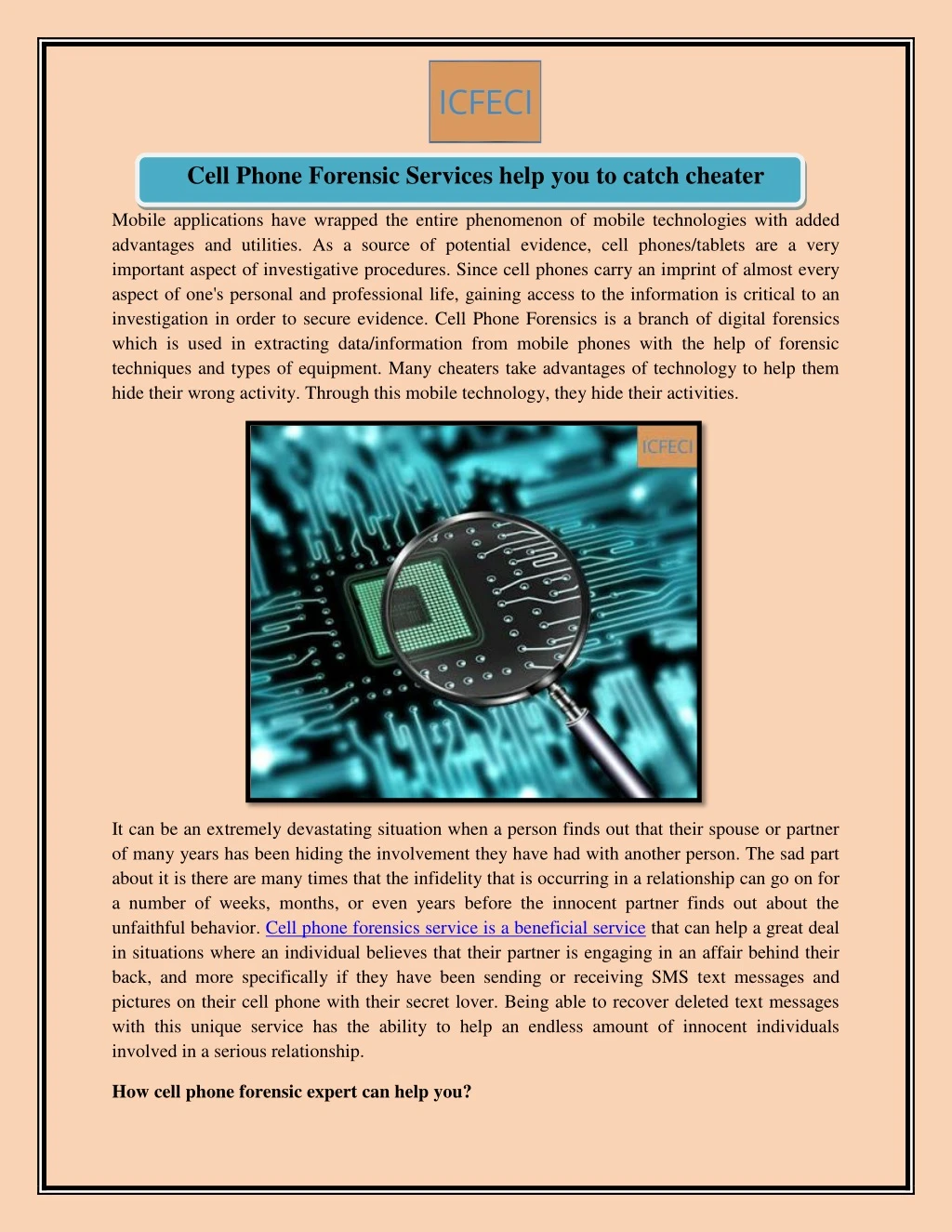 cell phone forensic services help you to catch