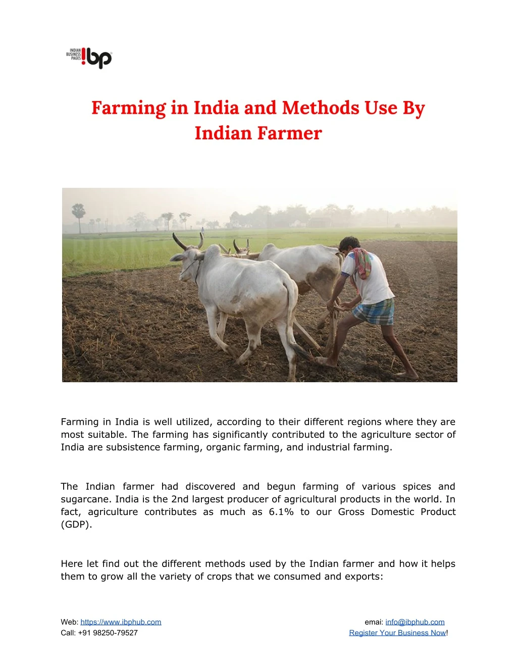 farming in india and methods use by indian farmer