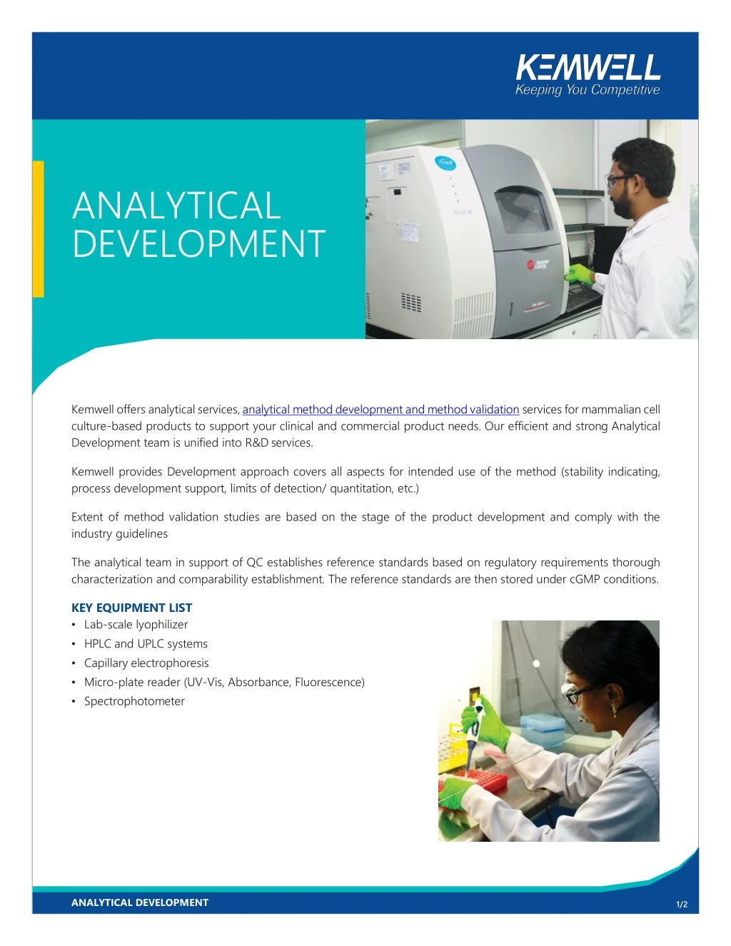 analytical development kemwell offers analytical