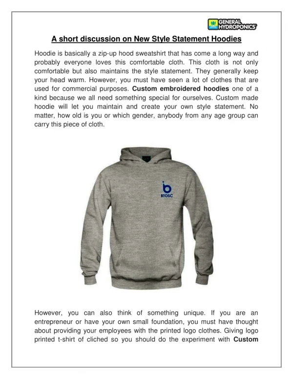 A short discussion on New Style Statement Hoodies