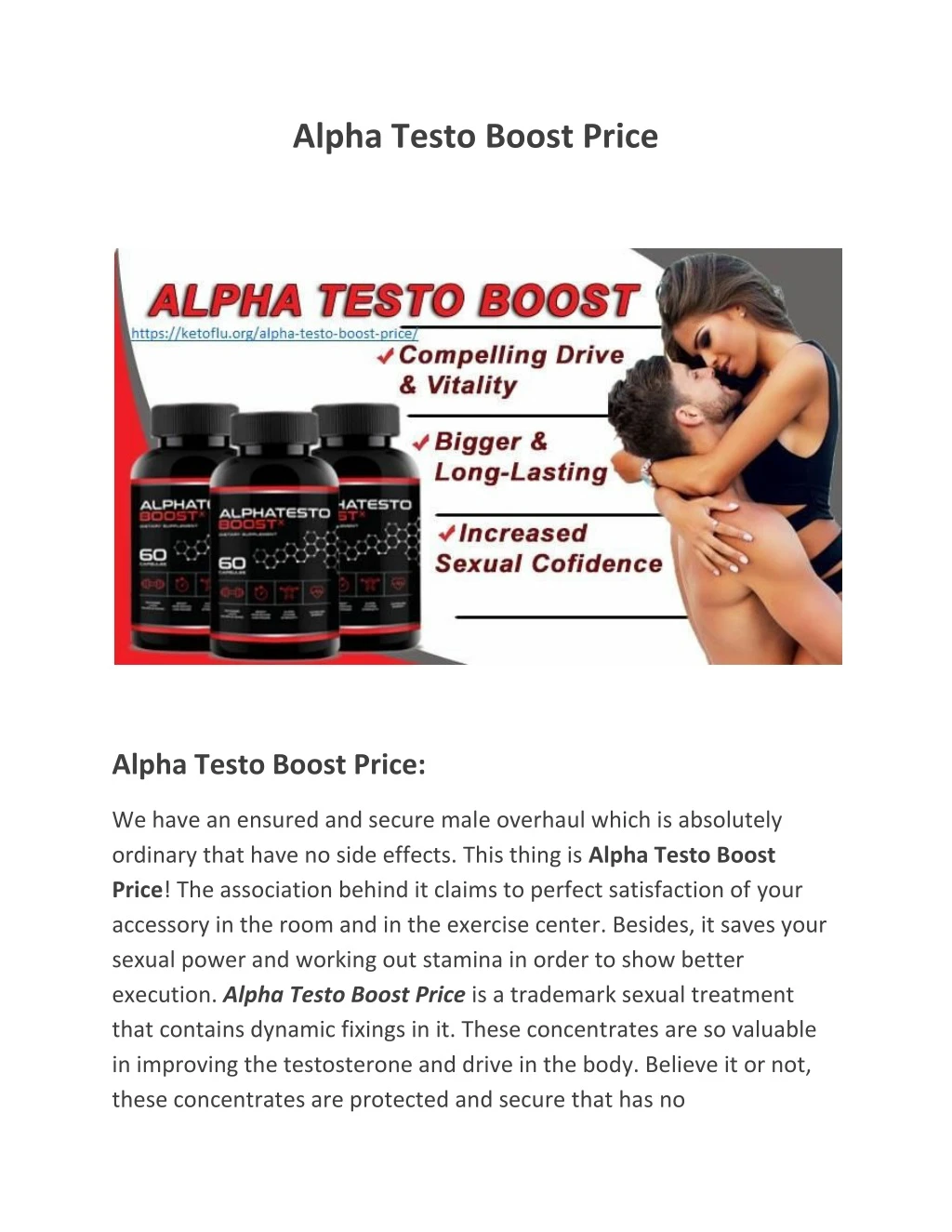 alpha testo boost price