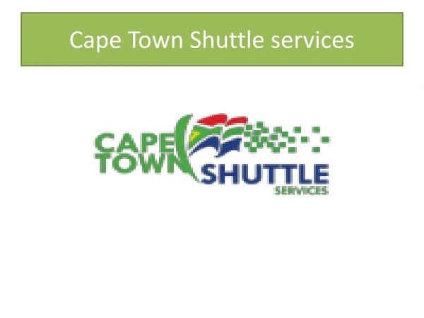 Cape town shuttle services
