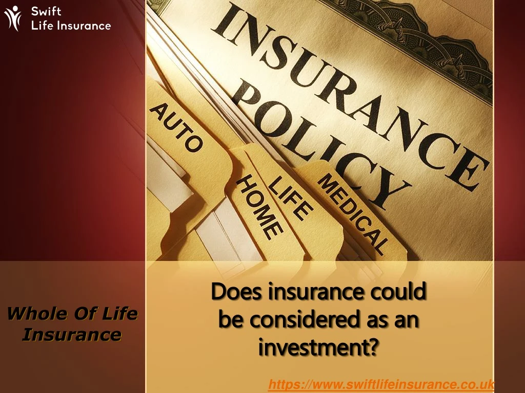 does insurance could be considered as an investment