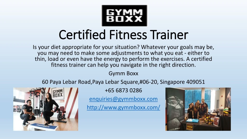 certified fitness trainer certified fitness