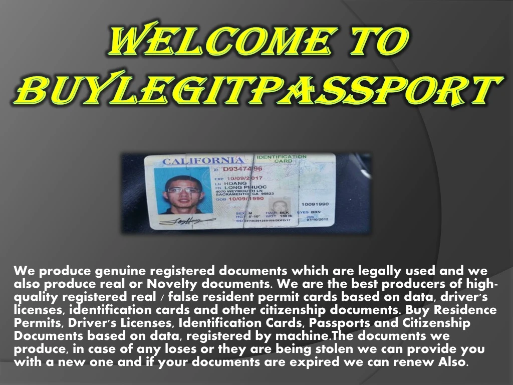 w elcome to buylegitpassport