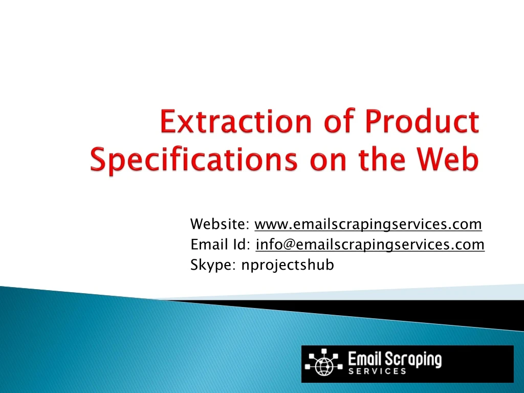 extraction of product specifications on the web