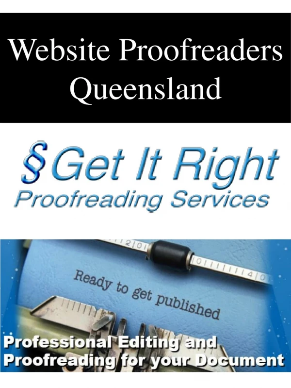 Website Proofreaders Queensland