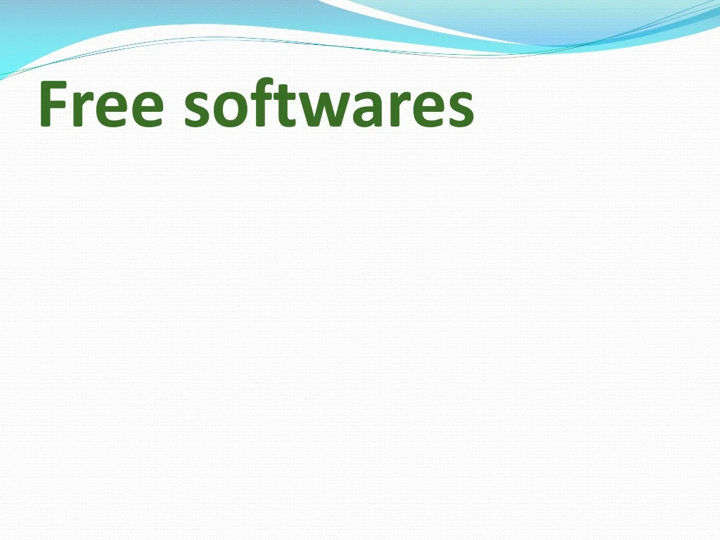 free softwares