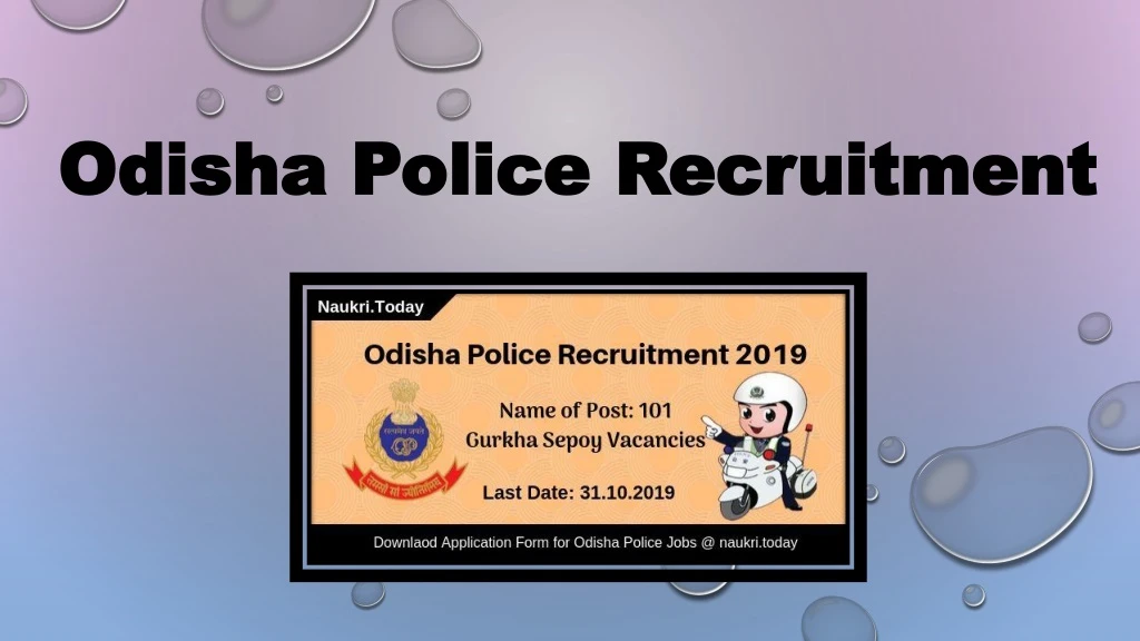 odisha police recruitment