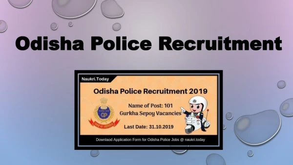 Odisha Police Recruitment 2019 Apply Online For 101 Gurkha Sepoy Post