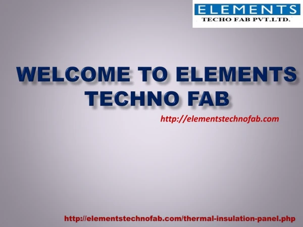 Thermal Insulation Panel supplier | Thermal Insulation Panel manufacturer in pune, India - Elementstechnofab