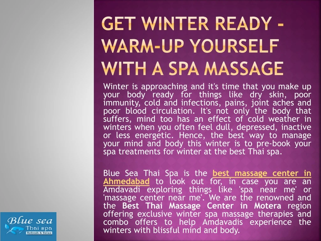 get winter ready warm up yourself with a spa massage