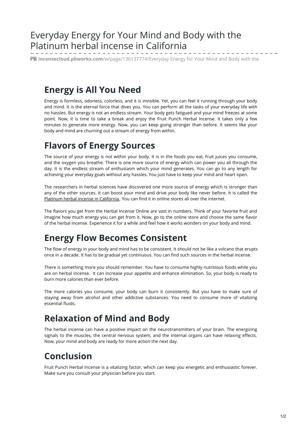 everyday energy for your mind and body with