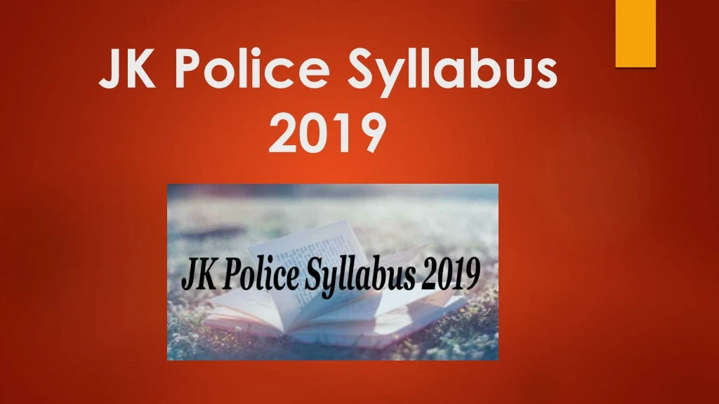 jk police syllabus 2019