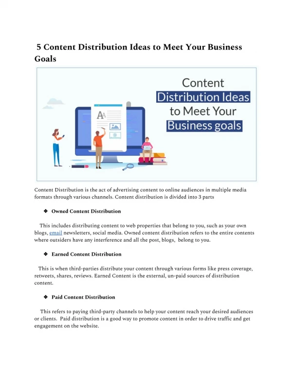 5 Content Distribution Ideas to Meet Your Business Goals