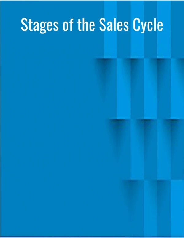 stages of the sales cycle