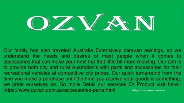 Caravan Accessories & Caravan Awnings In Australia