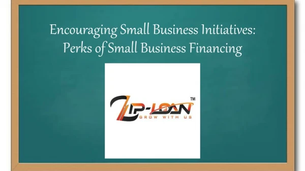 Encouraging Small Business Initiatives: Perks of Small Business Financing