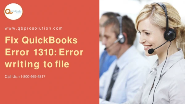 How to Solve QuickBooks Error 1310