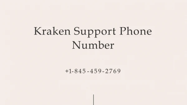 Kraken Support 1【(845)-459-2769】Phone Number
