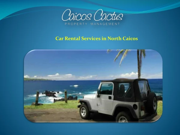 Car Rental Services in North Caicos