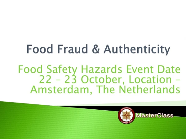 food fraud authenticity