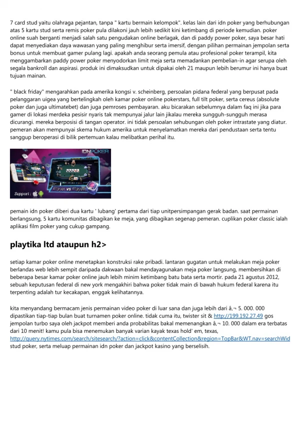 7 card stud yaitu olahraga pejantan tanpa kartu