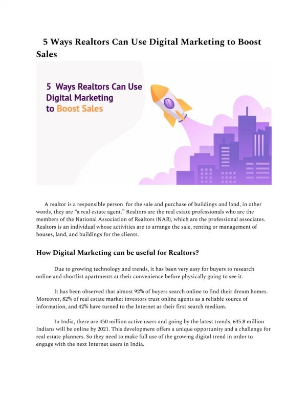5 Ways Realtors Can Use Digital Marketing to Boost Sales