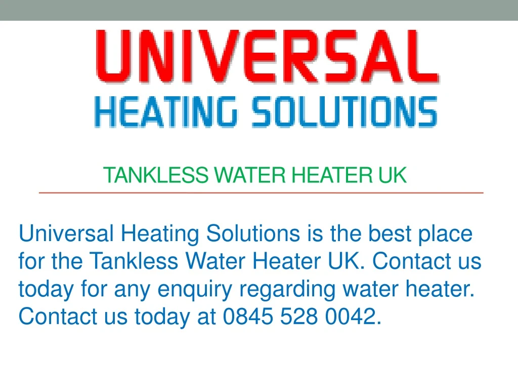 tankless water heater uk