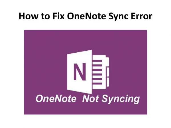 How to Fix OneNote Sync Error