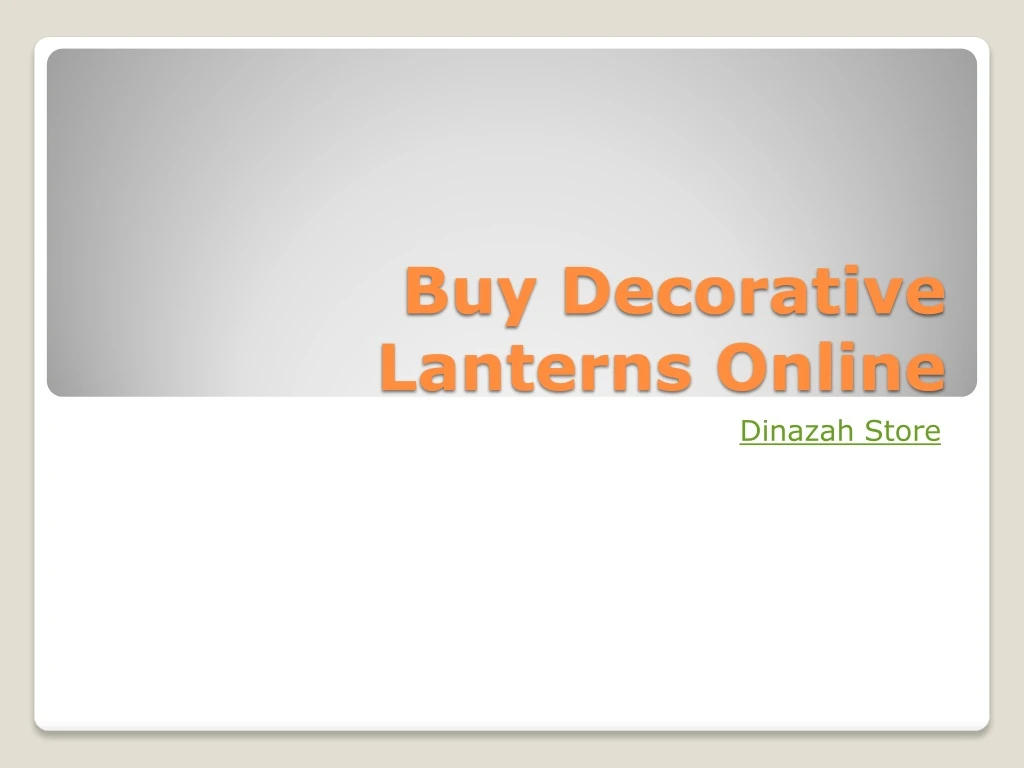 buy decorative lanterns online