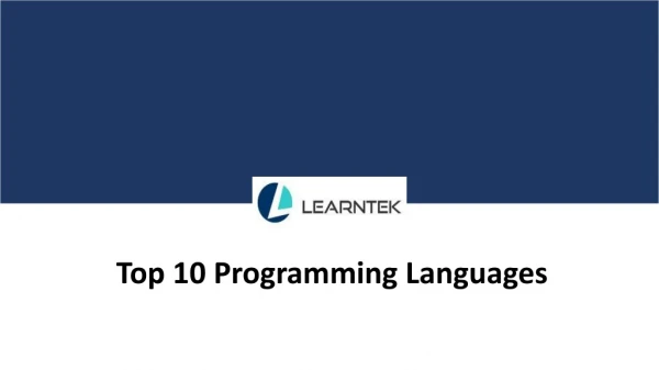 top 10 programming languages