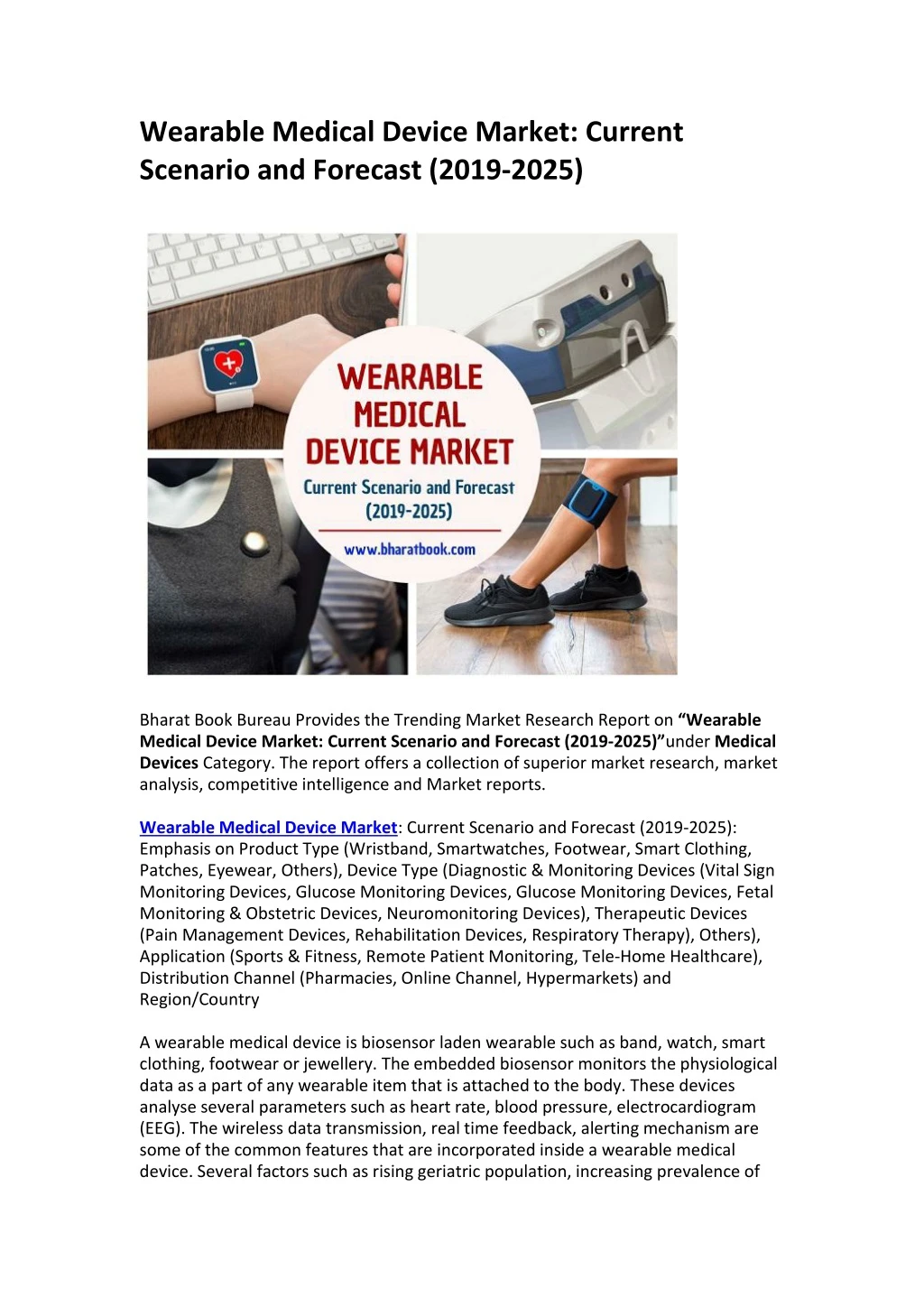 wearable medical device market current scenario