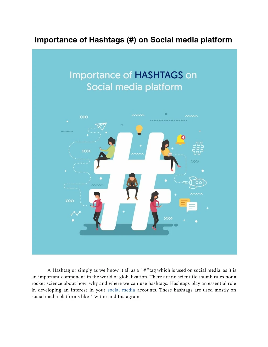importance of hashtags on social media platform