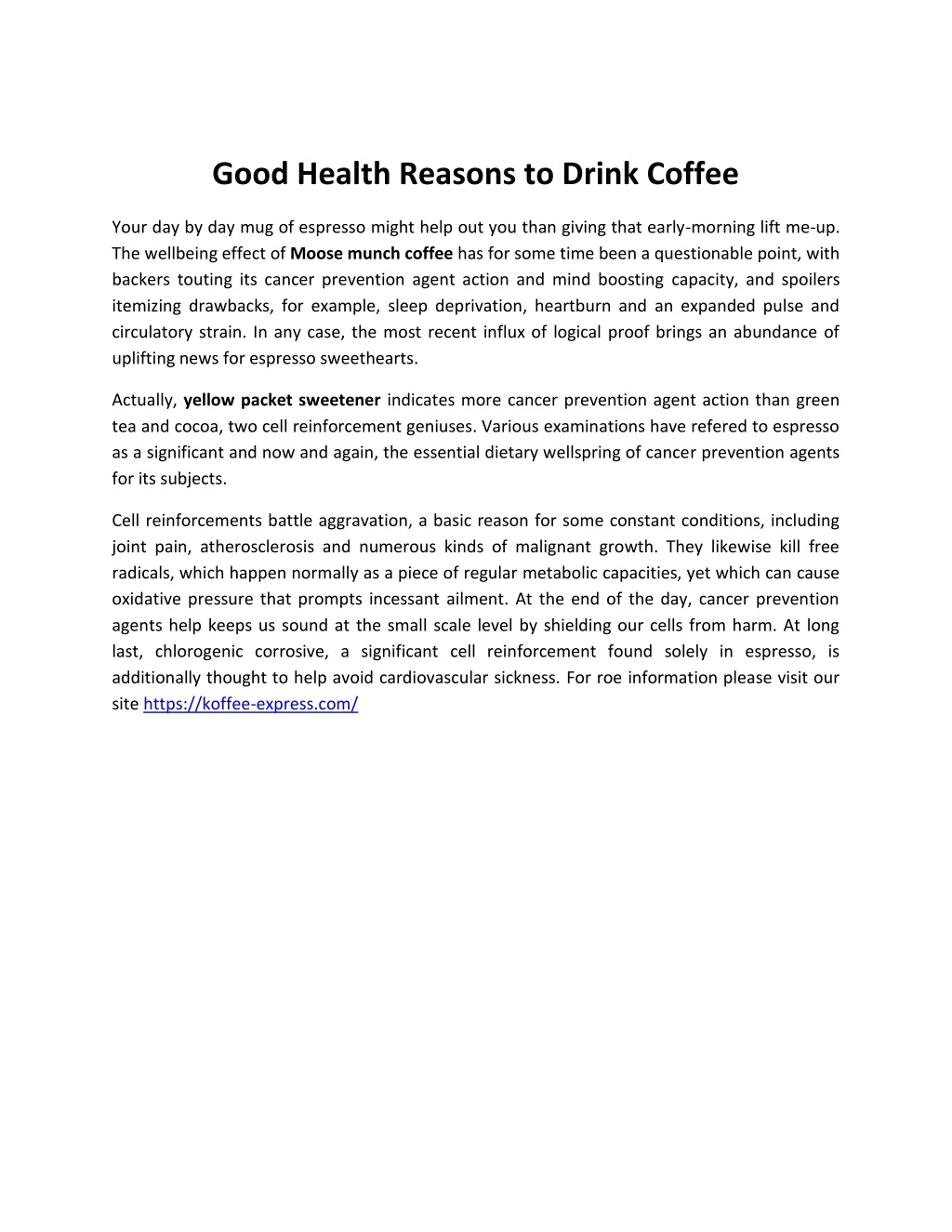 good health reasons to drink coffee
