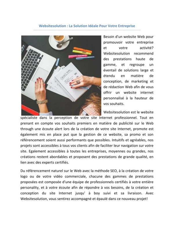 websitesolution la solution id ale pour votre
