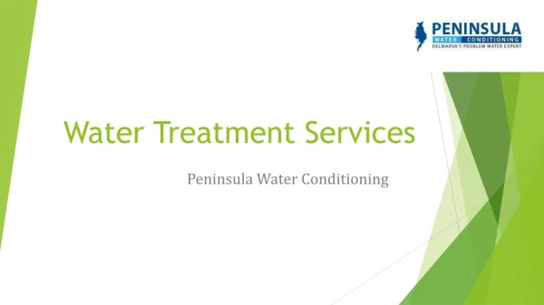 Water treatment services in Maryland | Peninsula Water Conditioning Inc.