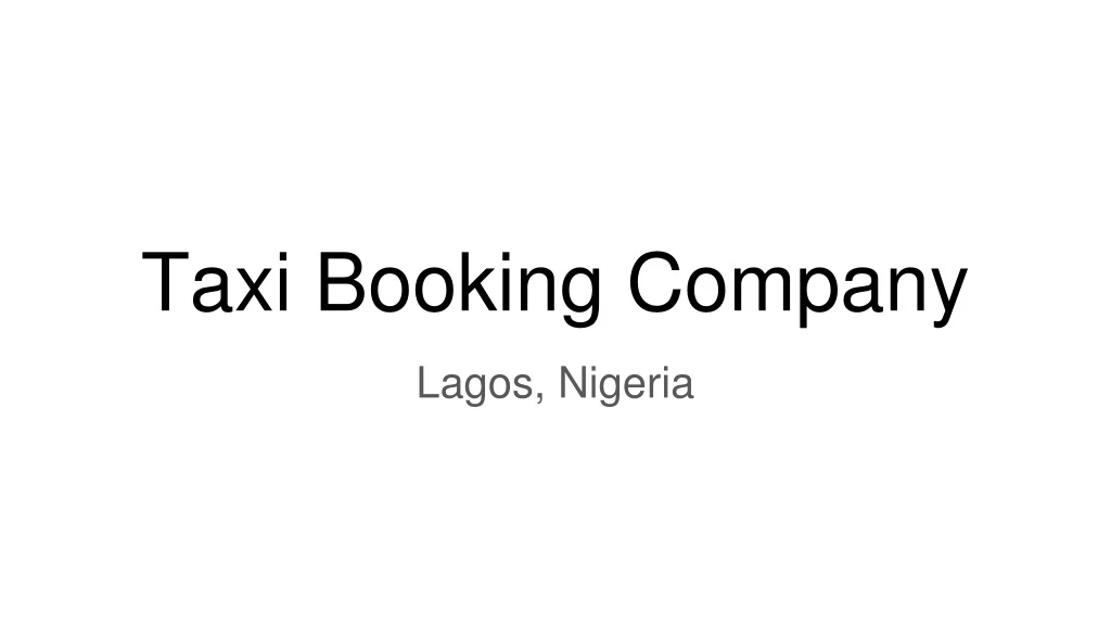 taxi booking company