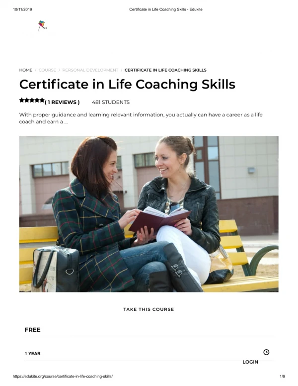 Certificate in Life Coaching Skills - Edukite