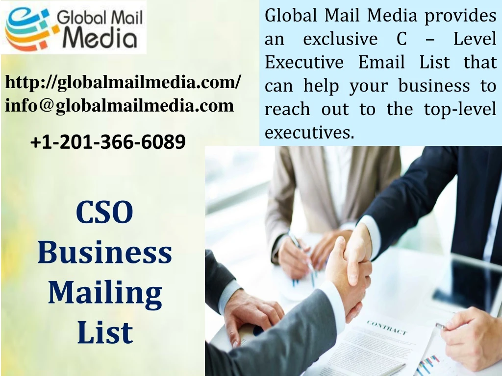 global mail media provides an exclusive c level