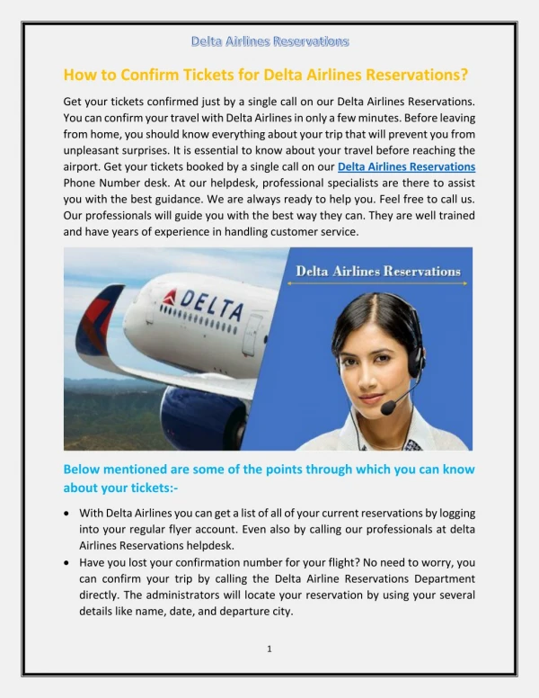 Get Best Discount at Delta Airlines Reservations