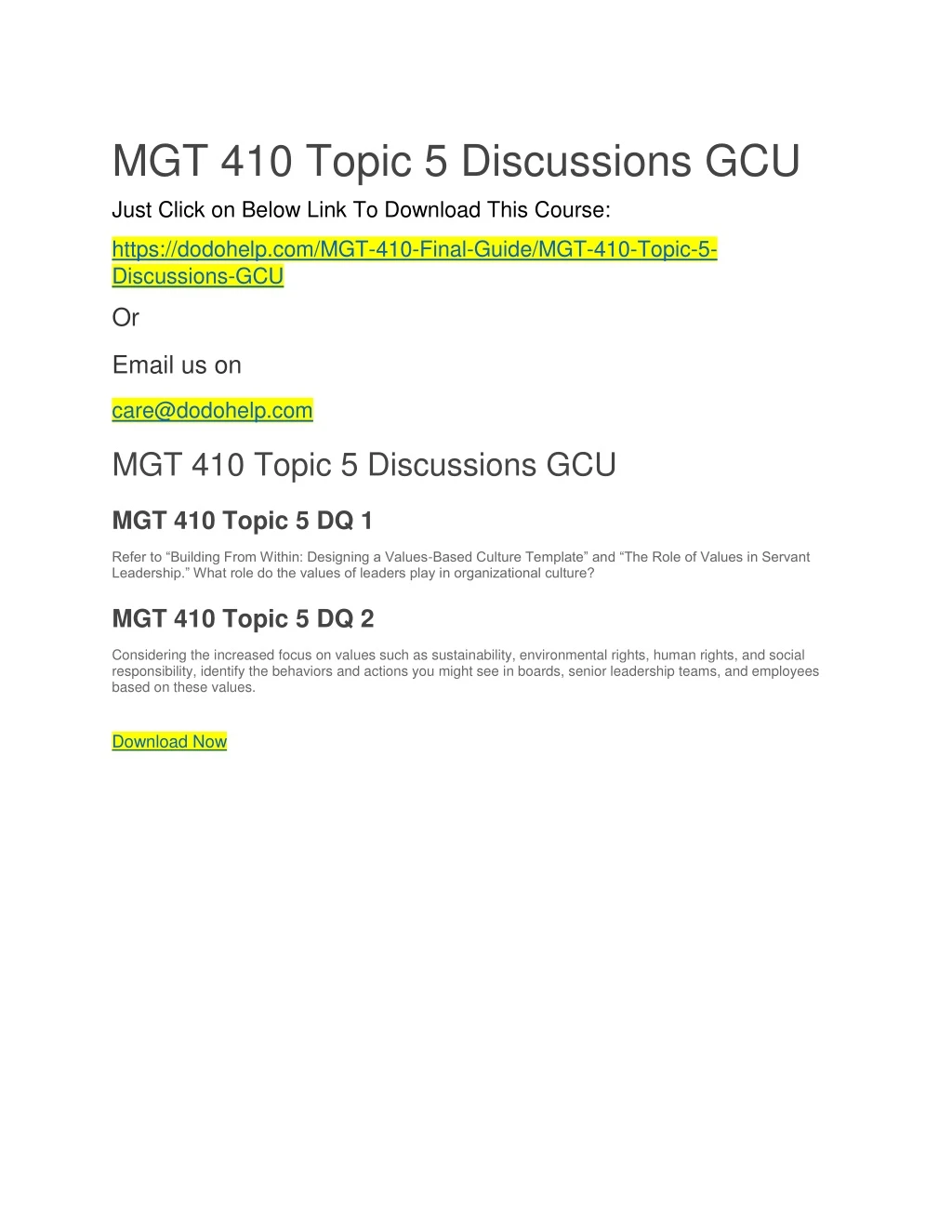 mgt 410 topic 5 discussions gcu just click